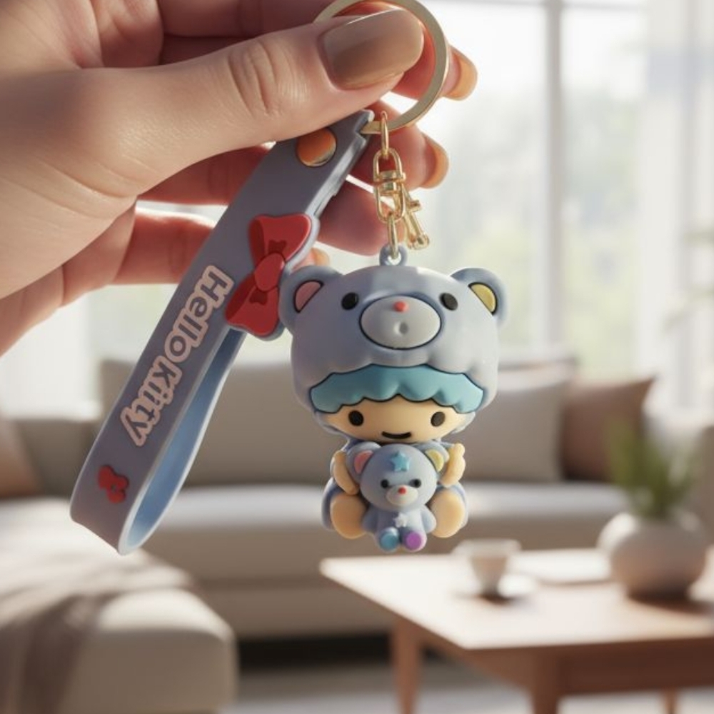 Sanrio Hello Kitty Gemini Twins Keychain - Picture 4 of 6